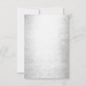 シルバミニマルーグレイ金ゴールドフレーム誕生日パーティー 招待状 (裏面)