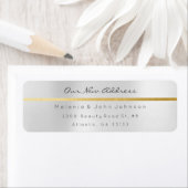 シルバミニマルーグレイ鋼金ゴールドニューアドレスRSVP ラベル (インサイチュ)