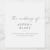 シルバモダンスの結婚ワインラベル ワインラベル (シングルラベル)