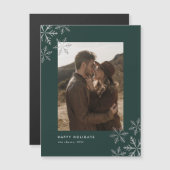 シルバモダンミニマルースノーフレックスホリデーカード (正面/裏面)