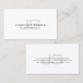 シルバモダンルッククリエイティブモノグラムのトレンディー 名刺 (正面/裏面)