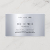 シルバモダンルックシンプルデザインプロフェッショナルカッコいい 名刺 (裏面)