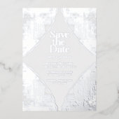 シルバモダンーの日付写真テンプレートの保存 箔シーズンカード (正面)