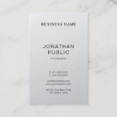 シルバモダンーエレガントルックデザインプレーントレンディー 名刺 (正面)