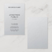 シルバモダンーエレガントルックデザインプレーントレンディー 名刺 (正面/裏面)