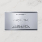 シルバモダンーエレガントルックプロフェッショナルラグジュアリー 名刺 (裏面)