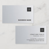 シルバモダンーシンプルトレンディーシック 名刺 (正面/裏面)