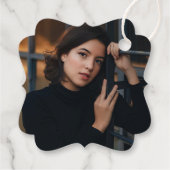 シルバモダンースクリプト名2025卒業写真 フェイバータグ (裏面)