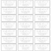 シルバモダンースクリプ結婚トのゲスト住所 シール (正面)