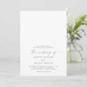 シルバモダンーススクリプトデザイン自分の結婚 招待状 (スタンド正面)