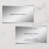 シルバモダンースタイリッシュルックデザインプロフェッショナルトップ 名刺 (正面/裏面)