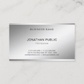 シルバモダンースタイリッシュルックデザインプロフェッショナルトップ 名刺 (裏面)