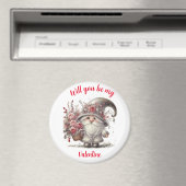 シルバモダンーズフローラバスケットバレンタイン格言 マグネット (インサイチュ (食洗機))