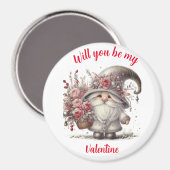 シルバモダンーズフローラバスケットバレンタイン格言 マグネット (正面/裏面)