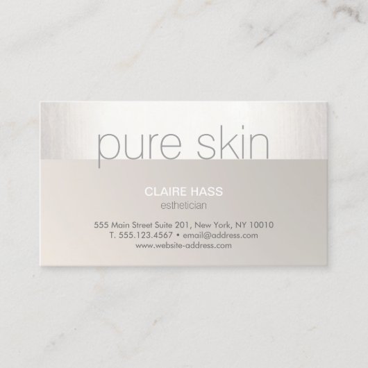 シルバモダンータウペエステティシャンスパ 名刺 (正面)