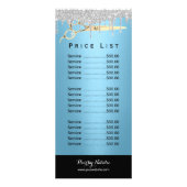 シルバモダンードップスブルーヘアサロン価格表 ラックカード (正面)