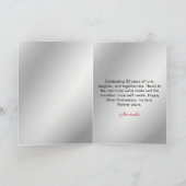 シルバモダンーピンクローズ夫25周年記念 カード (内部)