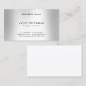 シルバモダンーモダンルミニマエレガントリスト 名刺 (正面/裏面)