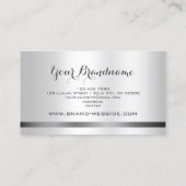 シルバモダンー効果(きらめくフレーム付きスタイリッシュ) 名刺 (裏面)