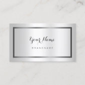 シルバモダンー効果(きらめくフレーム付きスタイリッシュ) 名刺 (正面)