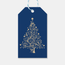 シルバモダンー金ゴールドの様式化クリスマスツリー