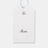 シルバモダンー金ゴールドの様式化クリスマスツリー ギフトタグ (裏面)