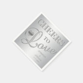 シルバモダンー・グレイを愛する結婚応援 スタンダードカクテルナプキン (角)