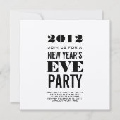 シルバモダンー·ニューイーブ·パーティー招待状 招待状 (正面)