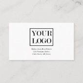 シルバモダン実在ーエステートシンプルエージェントのロゴ 名刺 (裏面)