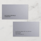 シルバユニークーグレイ背景コンサルタント 名刺 (正面/裏面)