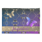 シルバリバラ紫グラデーション(名前あり) 枕カバー (裏面-左)