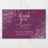 シルバレースのようーカシス紫結婚のサンキューミニ リキュールボトルラベル (シングルラベル)