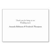 シルバロンシャンパンシルクテーブルカード付きブラック テーブルナンバー (裏面)