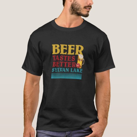 シルバンレイクレイクライフビールの味がラで良い Tシャツ (正面)