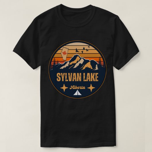 シルバンレイク アルバータ州 Tシャツ (デザイン正面)