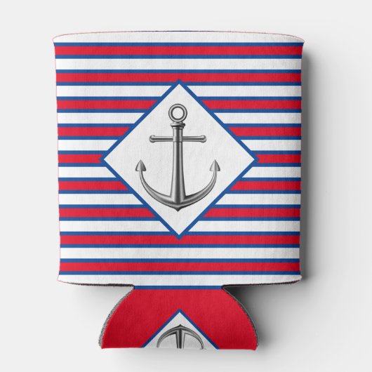 シルバーいかりストライプクーラーボックス 缶クーラー (裏面)