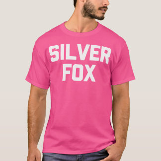 シルバーおもしろいキツネ男性へことわざ皮肉おもしろい的 Tシャツ