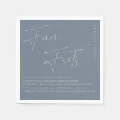 シルバーおもしろいパーソナライズされたファクト結婚ズ・ナプキン スタンダードカクテルナプキン (正面)