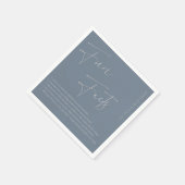 シルバーおもしろいパーソナライズされたファクト結婚ズ・ナプキン スタンダードカクテルナプキン (角)