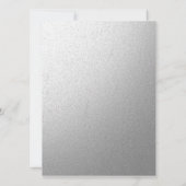 シルバーおよびグレーフォイル結婚式招待状 招待状 (裏面)