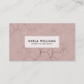 シルバーおよびタンの幾何学的パターン 名刺 (正面)