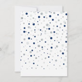 シルバーおよびネイビーのバルーン |パーティー感謝状 サンキューカード (裏面)