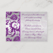 シルバーおよびパープルダマスクIIエンクロージャカード エンクロージャーカード (裏面)