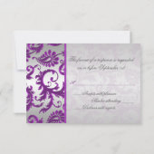 シルバーおよびパープルダマスクIIリプライ・カード 出欠カード (裏面)