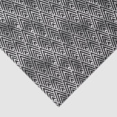 シルバーおよびブラックダイヤモンドのアールデコパターン 薄葉紙 (詳細)