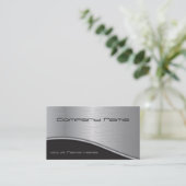 シルバーおよびブラックプロフェッショナルの名刺 名刺 (スタンド正面)