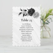 シルバーおよびブラック・フラワーシーティングチャートの表番号 招待状 (スタンド正面)