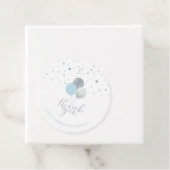 シルバーおよびブルーのバルーン |パーティーありがとうメッセージカード フェイバータグ (インサイチュ)