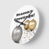 シルバーおよび金ゴールドオーナメントカスタム時計 ラウンド壁時計 (傾斜)