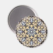 シルバーおよび金ゴールド抽象芸術 マグネット (正面/裏面)